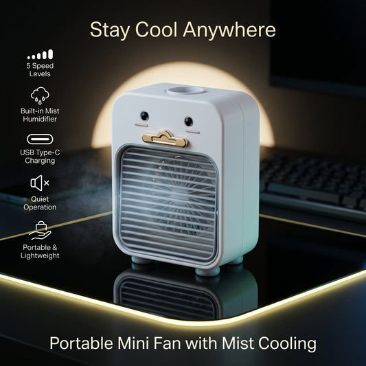 Portable Mini Fan With Mist Cooling