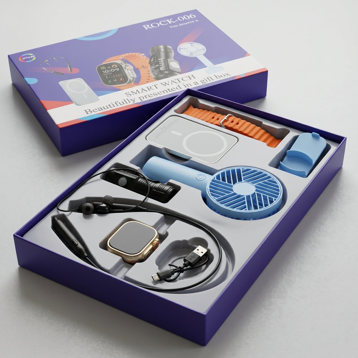 ROCK-006 Smart Watch Gift Box Combo