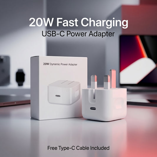 Original 20W Fast Charger With Free Fast Cable For iPhone 16 | NFC Tag Supported | USB-C Power Adapter | 6 Month Warranty