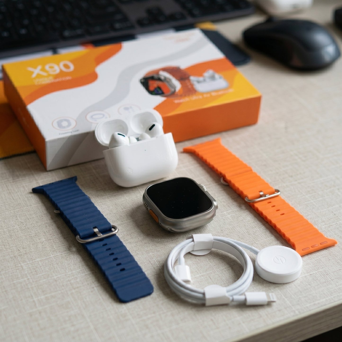 X90 Ultra Smart Watch & Air Pods Combo