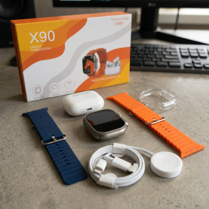 X90 Ultra Smart Watch & Air Pods Combo