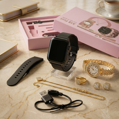 A58 Plus Luxury Smart Watch Gift Set