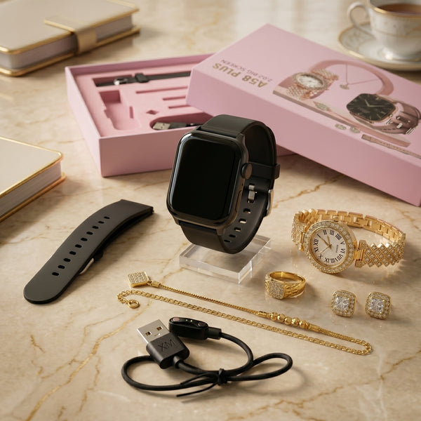 A58 Plus Luxury Smart Watch Gift Set