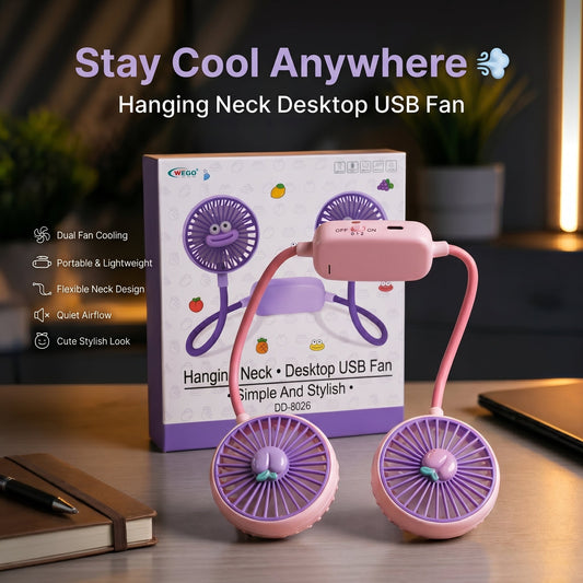 Hanging Neck Desktop USB Fan – DD-8026