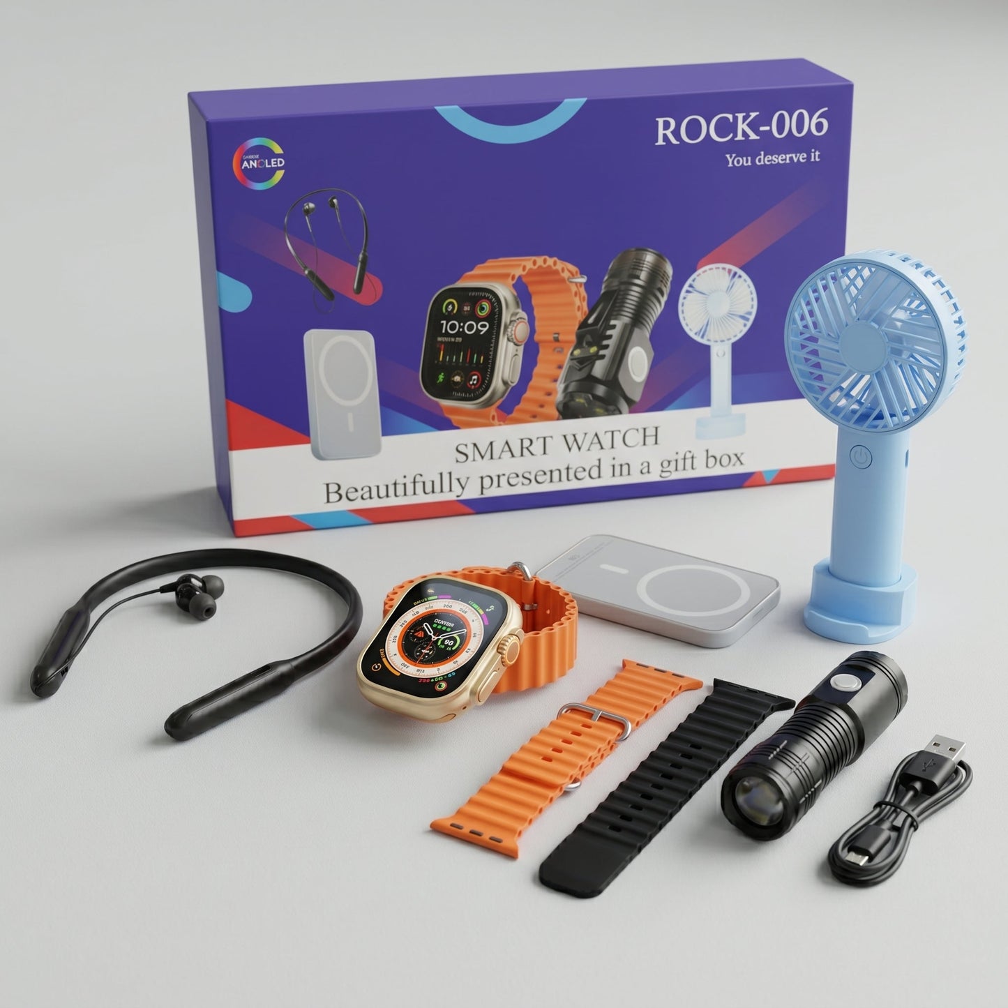 ROCK-006 Smart Watch Gift Box Combo