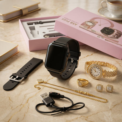 A58 Plus Luxury Smart Watch Gift Set