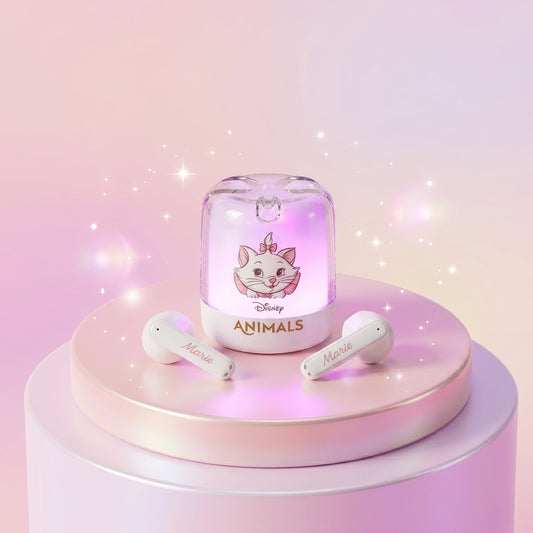 LED Glow Cute Earbuds – Disney Marie Edition