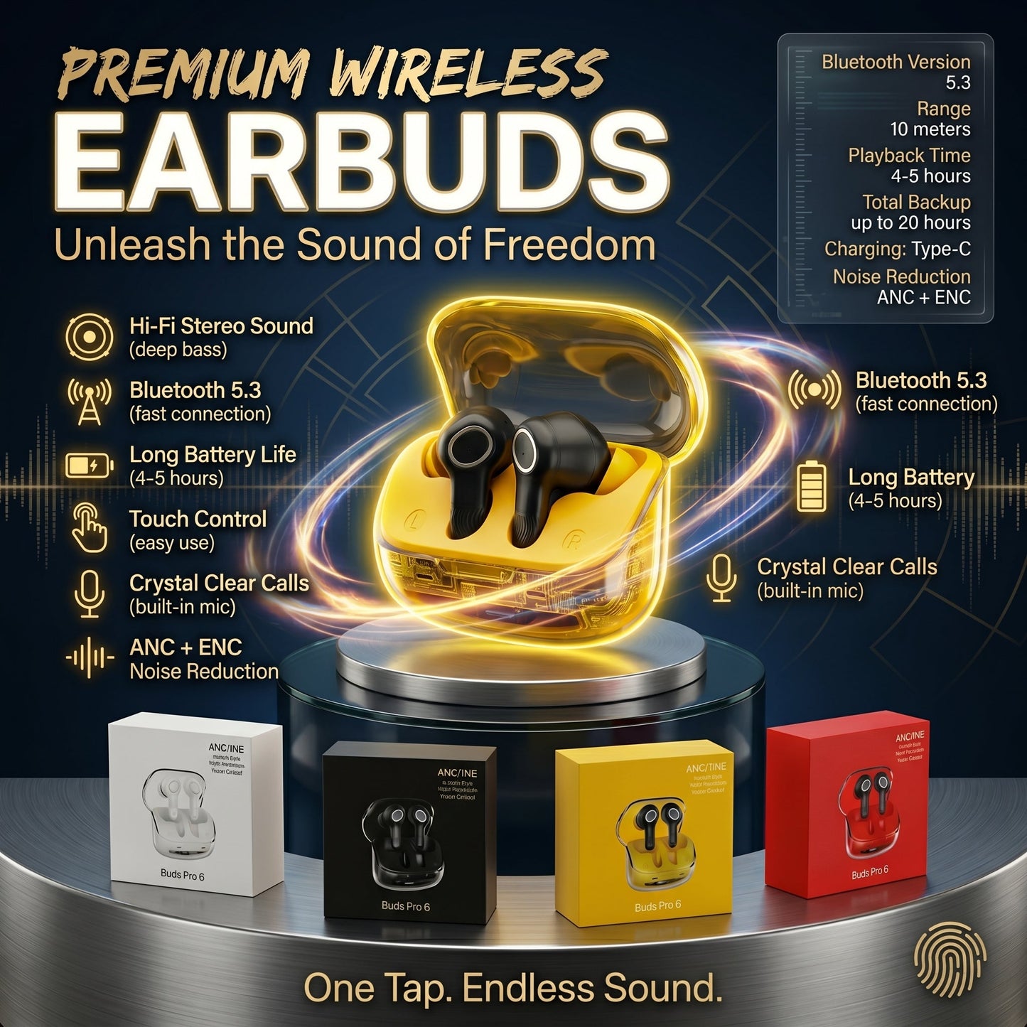 Premium Wireless Earbuds (Bluetooth 5.3)